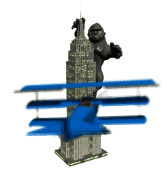 Gif animé King Kong avion
